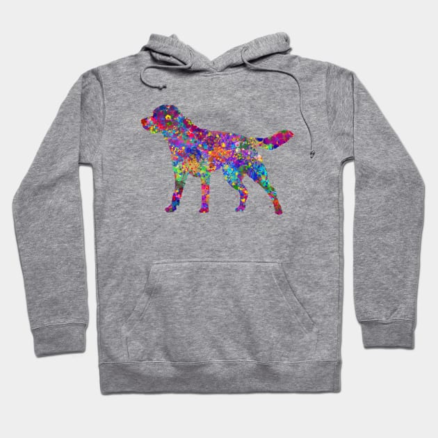 Labrador dog watercolor Hoodie by Yahya Art